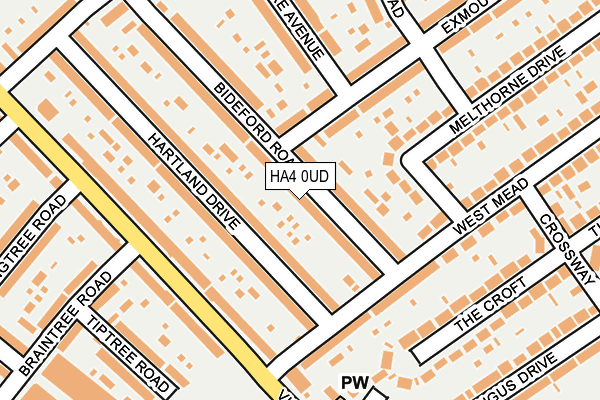 HA4 0UD map - OS OpenMap – Local (Ordnance Survey)