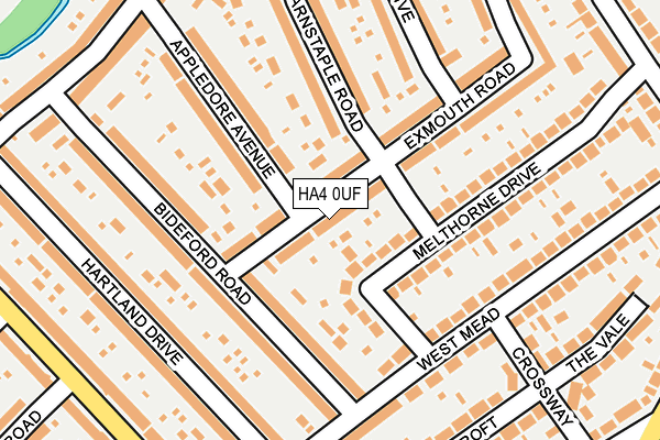 HA4 0UF map - OS OpenMap – Local (Ordnance Survey)
