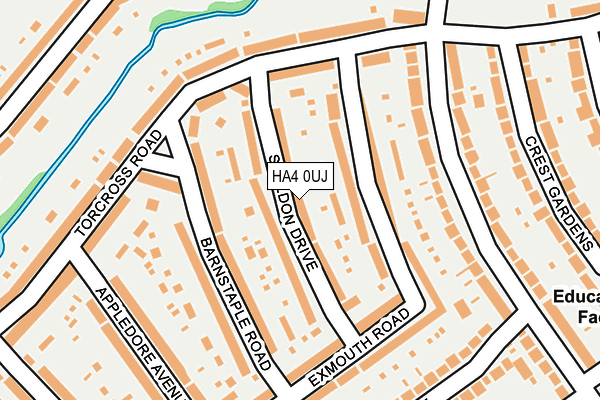 HA4 0UJ map - OS OpenMap – Local (Ordnance Survey)