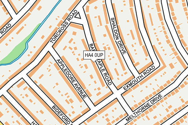 HA4 0UP map - OS OpenMap – Local (Ordnance Survey)