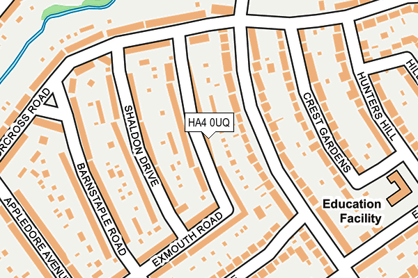 HA4 0UQ map - OS OpenMap – Local (Ordnance Survey)