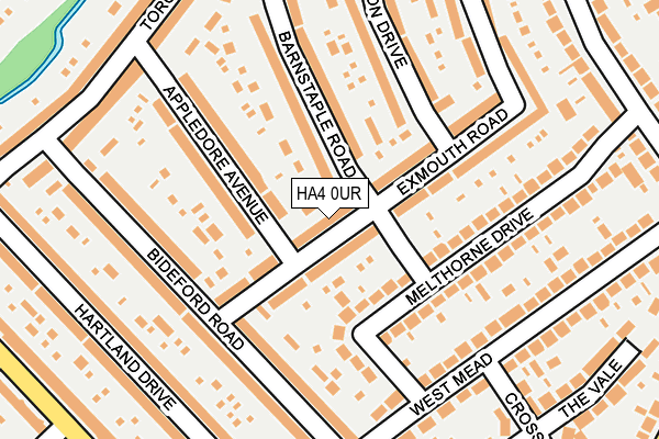 HA4 0UR map - OS OpenMap – Local (Ordnance Survey)