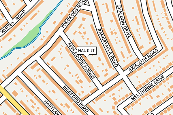 HA4 0UT map - OS OpenMap – Local (Ordnance Survey)