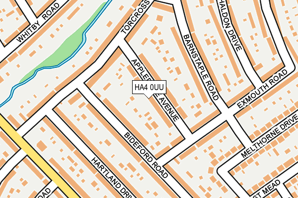 HA4 0UU map - OS OpenMap – Local (Ordnance Survey)