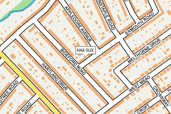 HA4 0UX map - OS OpenMap – Local (Ordnance Survey)