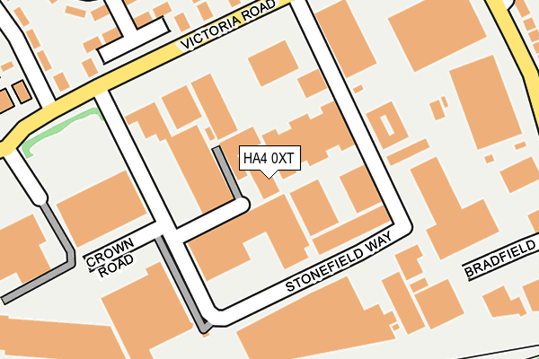 HA4 0XT map - OS OpenMap – Local (Ordnance Survey)
