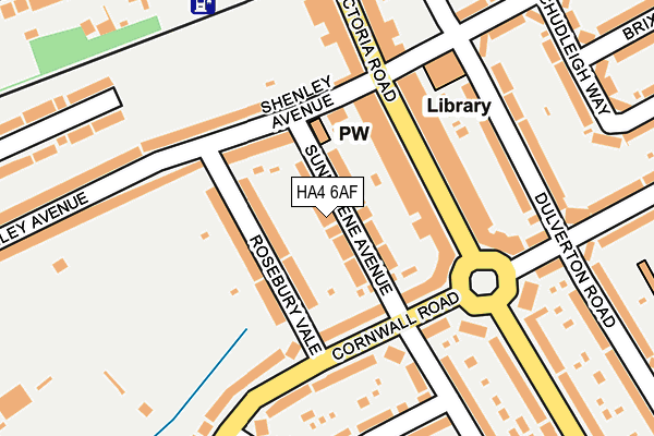 HA4 6AF map - OS OpenMap – Local (Ordnance Survey)