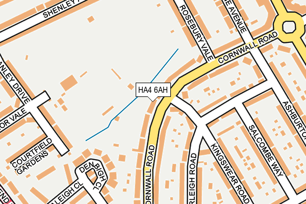 HA4 6AH map - OS OpenMap – Local (Ordnance Survey)
