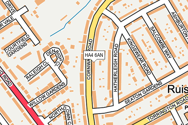 HA4 6AN map - OS OpenMap – Local (Ordnance Survey)