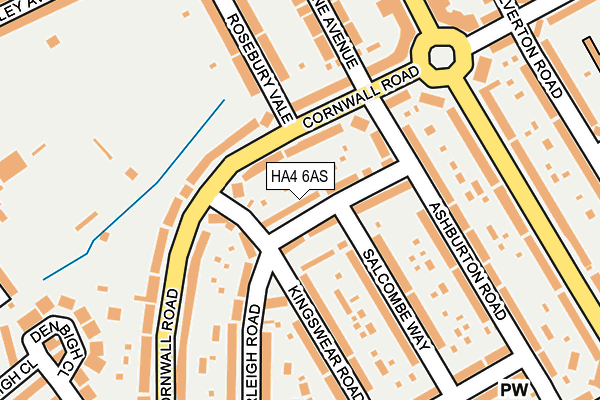 HA4 6AS map - OS OpenMap – Local (Ordnance Survey)