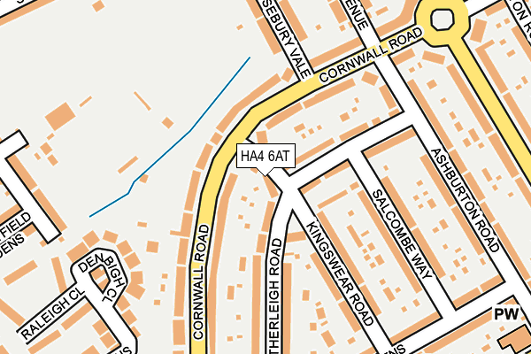 HA4 6AT map - OS OpenMap – Local (Ordnance Survey)