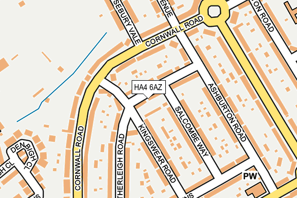 HA4 6AZ map - OS OpenMap – Local (Ordnance Survey)