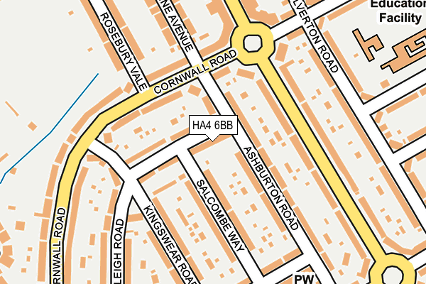 HA4 6BB map - OS OpenMap – Local (Ordnance Survey)