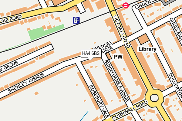 HA4 6BS map - OS OpenMap – Local (Ordnance Survey)