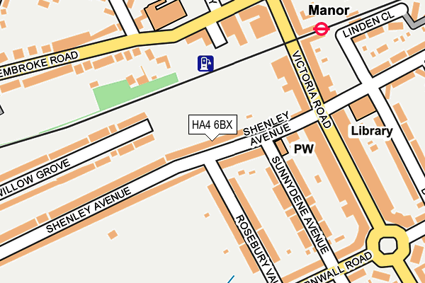 HA4 6BX map - OS OpenMap – Local (Ordnance Survey)