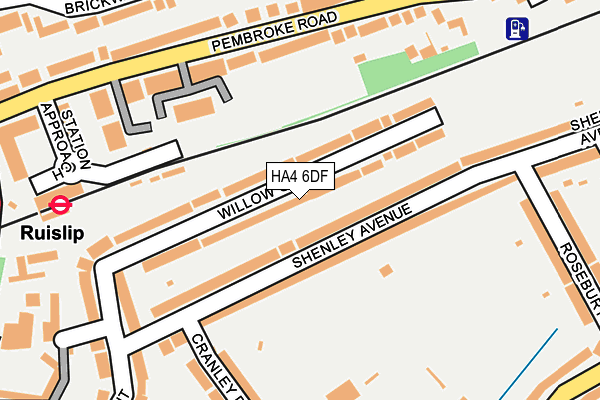 HA4 6DF map - OS OpenMap – Local (Ordnance Survey)