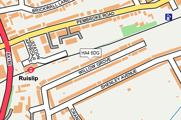 HA4 6DG map - OS OpenMap – Local (Ordnance Survey)