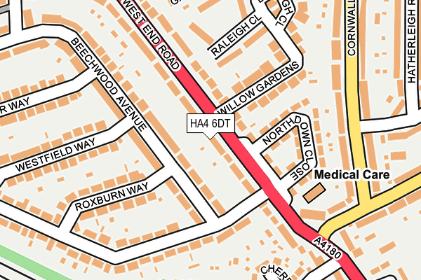 HA4 6DT map - OS OpenMap – Local (Ordnance Survey)