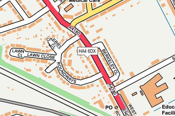HA4 6DX map - OS OpenMap – Local (Ordnance Survey)