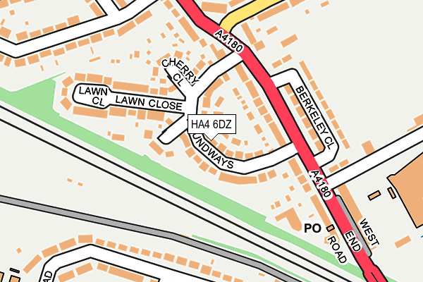 HA4 6DZ map - OS OpenMap – Local (Ordnance Survey)