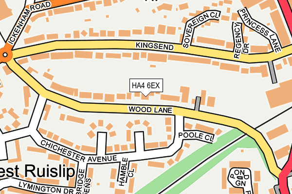 HA4 6EX map - OS OpenMap – Local (Ordnance Survey)