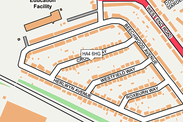 HA4 6HG map - OS OpenMap – Local (Ordnance Survey)