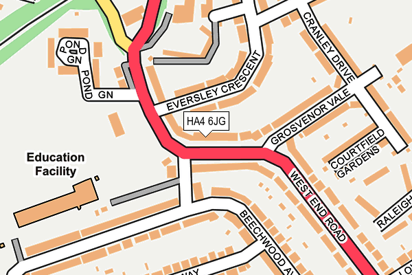 HA4 6JG map - OS OpenMap – Local (Ordnance Survey)