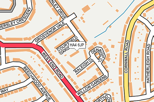 HA4 6JP map - OS OpenMap – Local (Ordnance Survey)