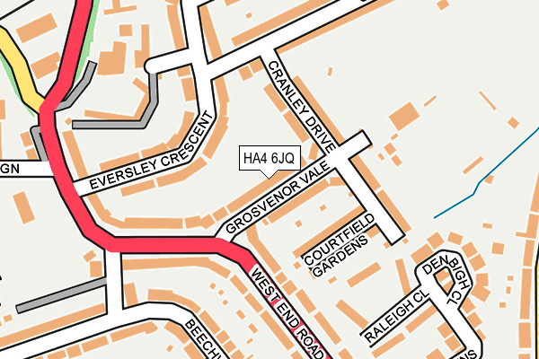 HA4 6JQ map - OS OpenMap – Local (Ordnance Survey)