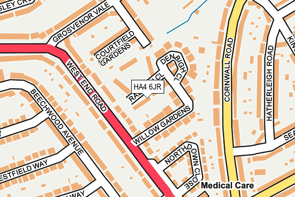 HA4 6JR map - OS OpenMap – Local (Ordnance Survey)