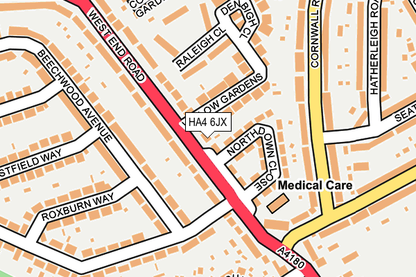 HA4 6JX map - OS OpenMap – Local (Ordnance Survey)