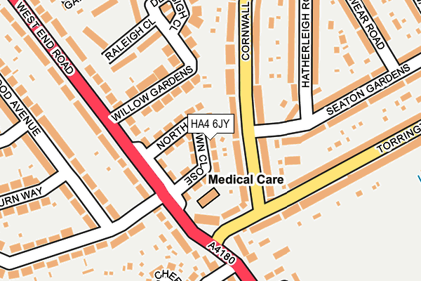 HA4 6JY map - OS OpenMap – Local (Ordnance Survey)