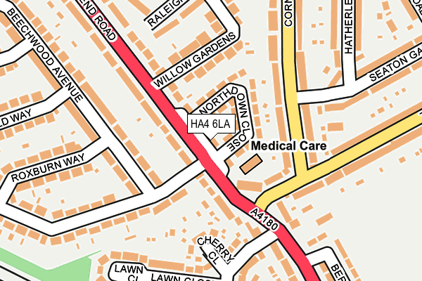 HA4 6LA map - OS OpenMap – Local (Ordnance Survey)
