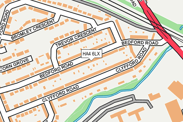 HA4 6LX map - OS OpenMap – Local (Ordnance Survey)