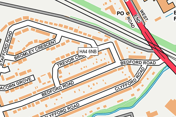HA4 6NB map - OS OpenMap – Local (Ordnance Survey)