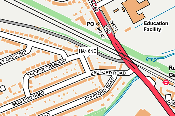 HA4 6NE map - OS OpenMap – Local (Ordnance Survey)