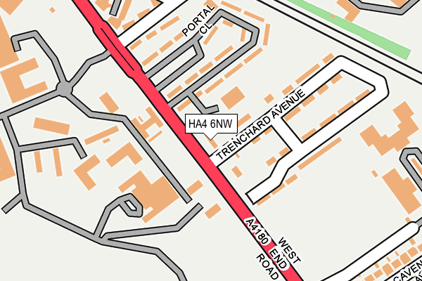 HA4 6NW map - OS OpenMap – Local (Ordnance Survey)