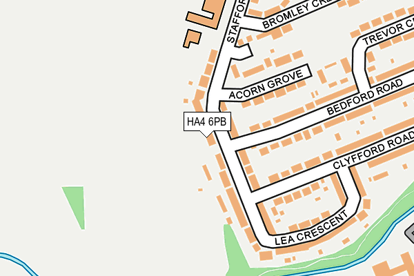 HA4 6PB map - OS OpenMap – Local (Ordnance Survey)