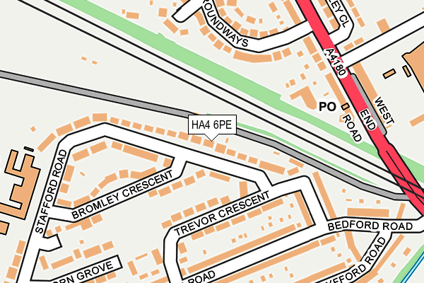 HA4 6PE map - OS OpenMap – Local (Ordnance Survey)