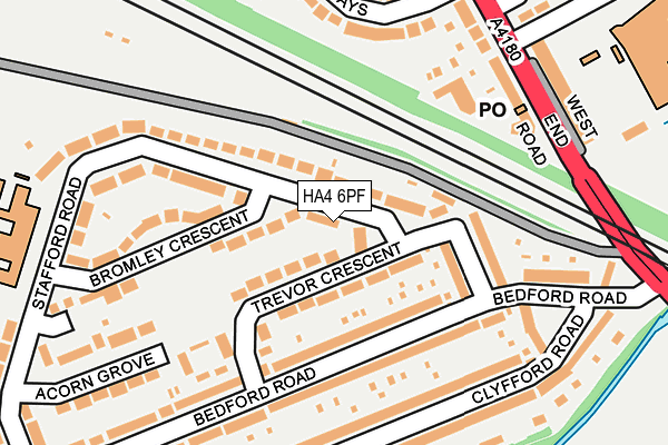 HA4 6PF map - OS OpenMap – Local (Ordnance Survey)