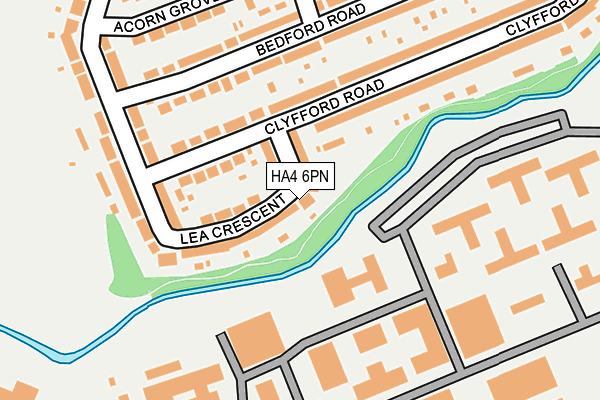 HA4 6PN map - OS OpenMap – Local (Ordnance Survey)