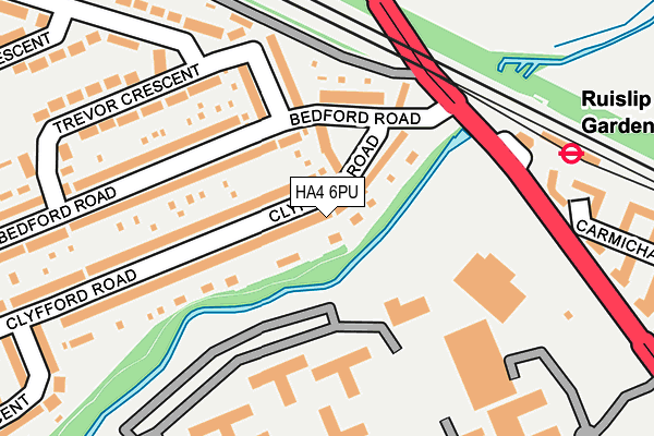 HA4 6PU map - OS OpenMap – Local (Ordnance Survey)