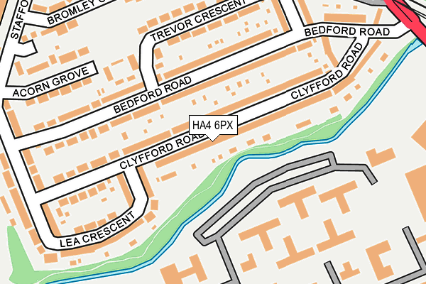 HA4 6PX map - OS OpenMap – Local (Ordnance Survey)
