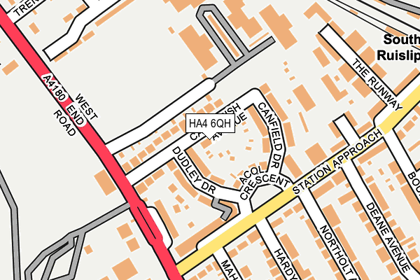 HA4 6QH map - OS OpenMap – Local (Ordnance Survey)