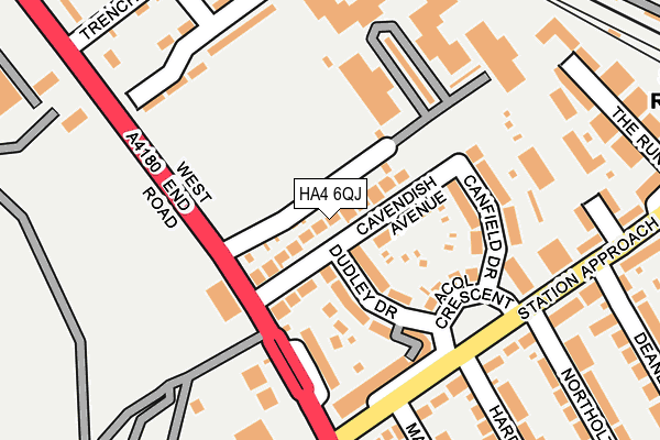 HA4 6QJ map - OS OpenMap – Local (Ordnance Survey)