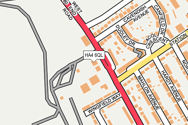 HA4 6QL map - OS OpenMap – Local (Ordnance Survey)