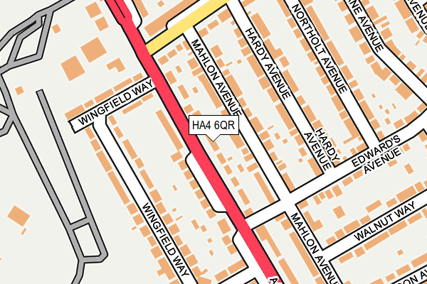 HA4 6QR map - OS OpenMap – Local (Ordnance Survey)