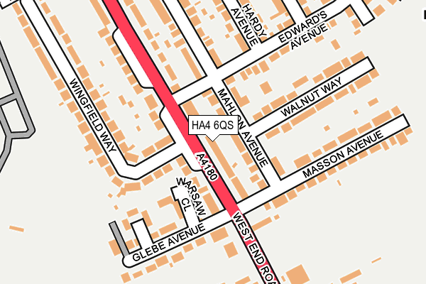 HA4 6QS map - OS OpenMap – Local (Ordnance Survey)