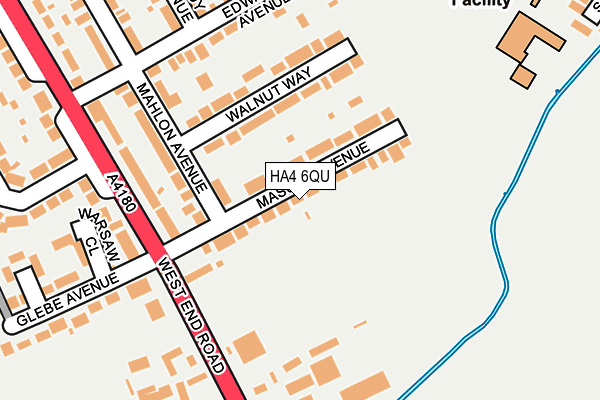 HA4 6QU map - OS OpenMap – Local (Ordnance Survey)