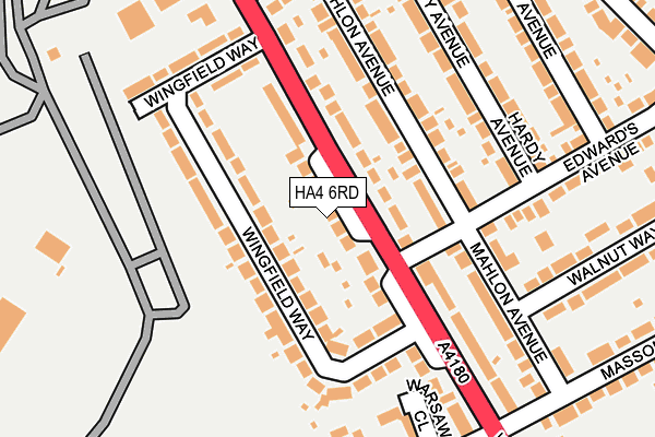 HA4 6RD map - OS OpenMap – Local (Ordnance Survey)